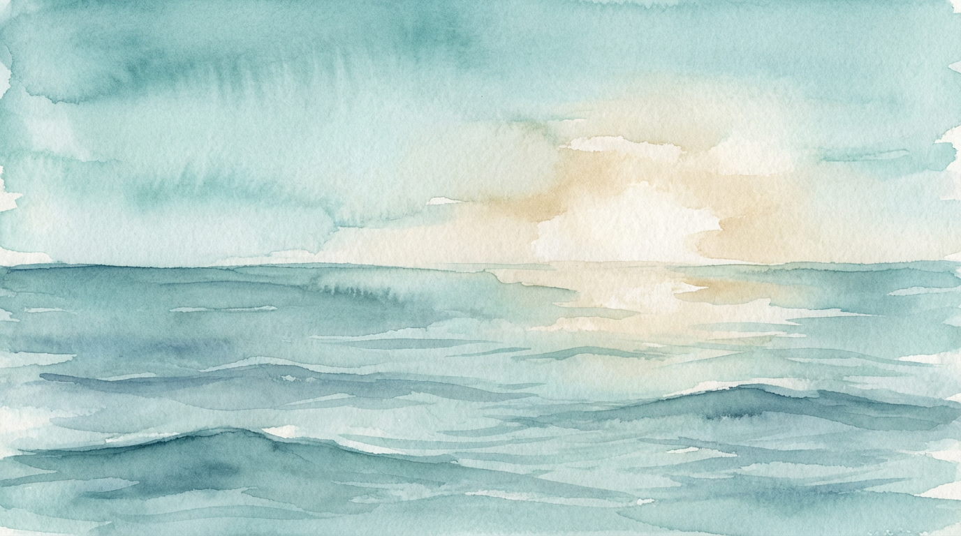 Serene ocean horizon